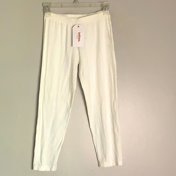NWT Lefties small white cropped leggings pants small - Picture 1 of 4